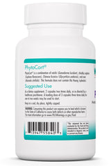 Nutricology PhytoCort capsules close-up, convenient vegetarian capsules for daily use