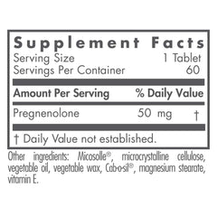 Nutricology Pregnenolone tablet close-up shows tiny crystals for absorption