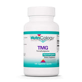 Nutricology TMG 750 mg bottle front for methylation support.