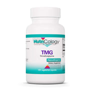 Nutricology TMG 750 mg bottle front for methylation support.