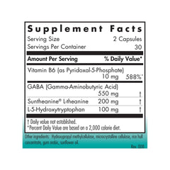 Nutricology ZenMind capsules closeup showing vegetarian formula for non-drowsy calmness.