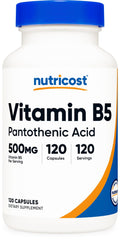 Nutricost acido pantotenico 500 mg frasco – dosis diaria conveniente