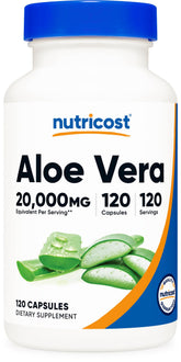 Nutricost Aloe Vera bottle with high-potency extract for daily supplementation