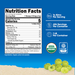 Nutricost Amla Powder scoop and bottle, easy to measure serving