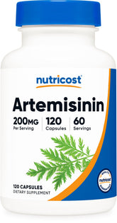 Nutricost Artemisinin bottle front view for clear dosage