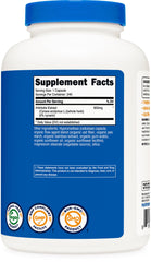 Nutricost Artichoke Extract capsules with glass of water for daily use.