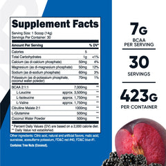Nutricost BCAA Active powder scoop ready to mix for post-workout recovery.