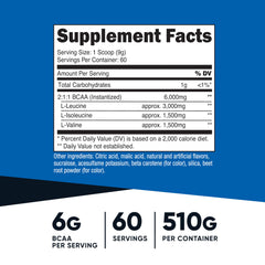 Nutricost BCAA Orange Mango scoop included for precise dosing after training.