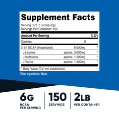 Nutricost BCAA Powder scoop showing precise 2:1:1 dosing for training sessions.