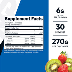 Nutricost BCAA Powder scoop included for precise 6g servings.