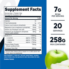 Nutricost BCAA+ Hydration Green Apple pour shows quick mix and refreshment