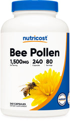 Nutricost Bee Pollen bottle closed, ready for daily vitality support.
