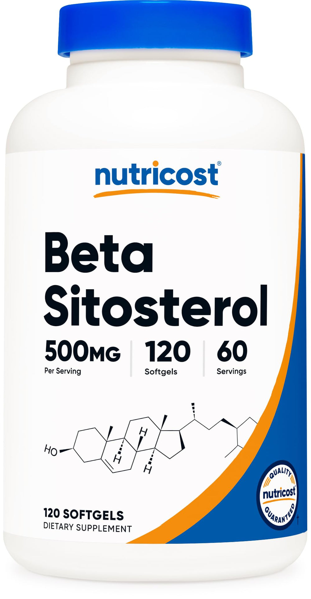 Nutricost Beta Sitosterol bottle with 120 softgels for daily supplementation.