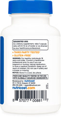 Nutricost Bilberry capsules packaging in USA-made facility context