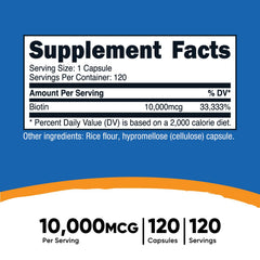 Nutricost Biotin capsule for easy daily use