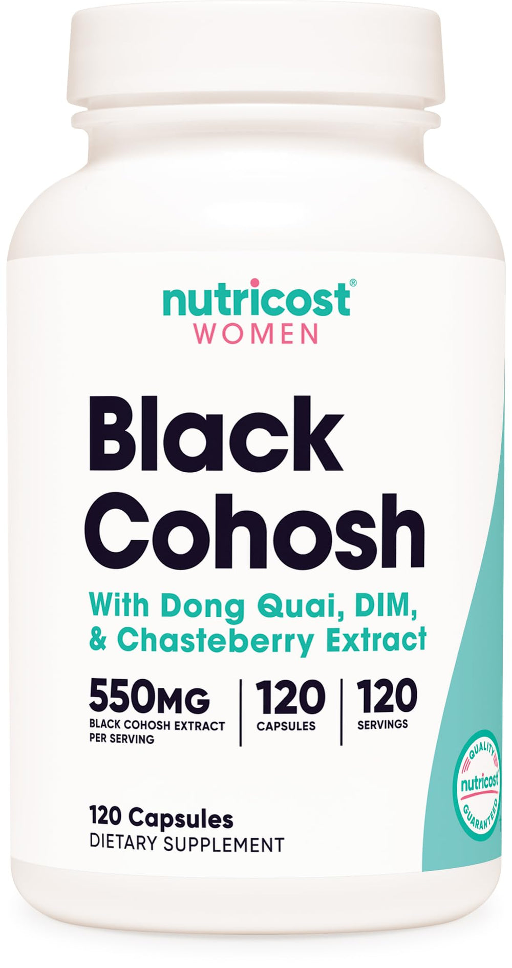 Nutricost Black Cohosh bottle for daily women’s wellness routines.