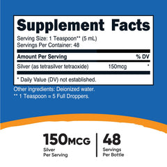 Nutricost blue cobalt glass bottle protects bioactive silver during storage.