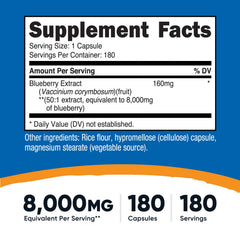 Nutricost Blueberry Extract capsules ready for daily routine