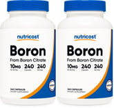 Nutricost Boron capsules bottle front for easy daily supplementation.