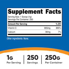 Nutricost Calcium Ascorbate Powder scoop for easy portioning and customization.