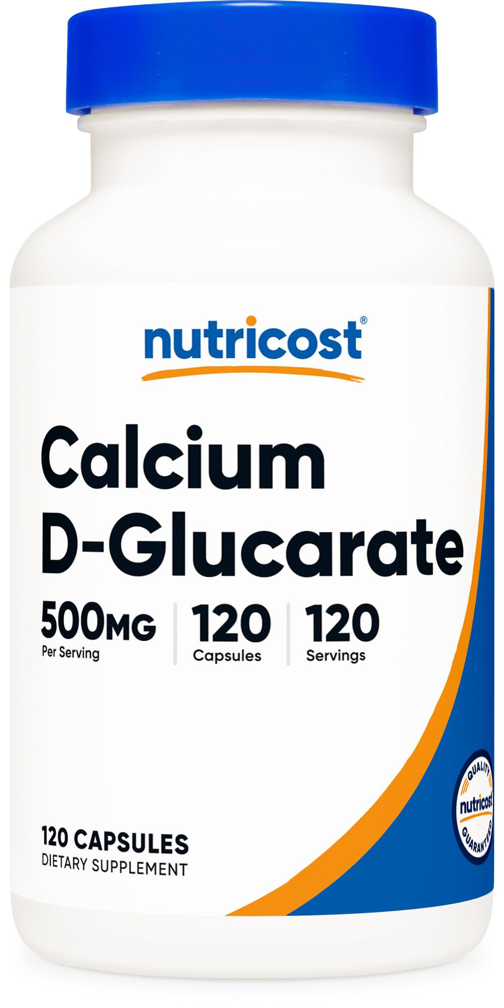 Nutricost Calcium D-Glucarate bottle with veggie capsules for daily use.