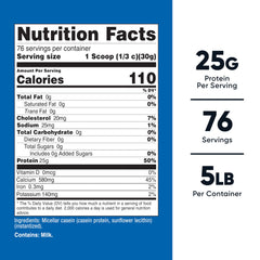 Nutricost Casein scoop showing serving size for daily protein.