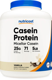 Nutricost Casein Vanilla bottle ready for a smooth daily shake