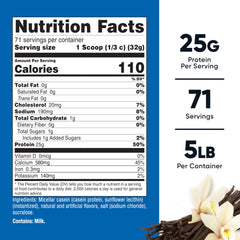 Nutricost Casein Vanilla serving spoon measures protein portions accurately