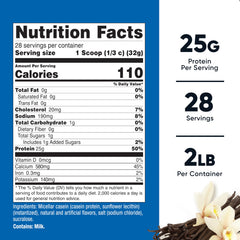 Nutricost Casein Vanilla flavor scoop showing convenient serving size
