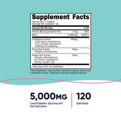 Nutricost chasteberry ingredients panel highlights herbal blend.