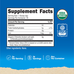 Nutricost Chlorella powder scoop for precise serving sizes.
