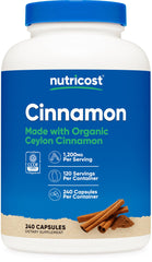Nutricost Cinnamon Capsules bottle for a simple daily cinnamon routine.