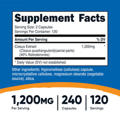Nutricost Cissus Quadrangularis capsules prepared for daily supplementation.