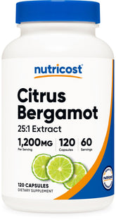 Nutricost Citrus Bergamot capsules bottle for daily wellness routine.