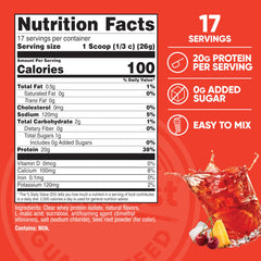 Nutricost Clear Whey Isolate Tropical Punch in a shaker glass for a juice-like mix.