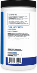 Nutricost blue-raspberry-label on tub highlighting quality