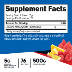 Nutricost Creatine Monohydrate Fruit Punch mixing in glass for easy dissolution