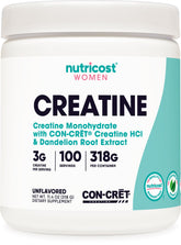 Nutricost Creatine Monohydrate bottle highlighting vegetarian-friendly formula for active lifestyles.