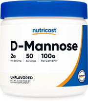 Nutricost D-Mannose powder bottle for daily use.