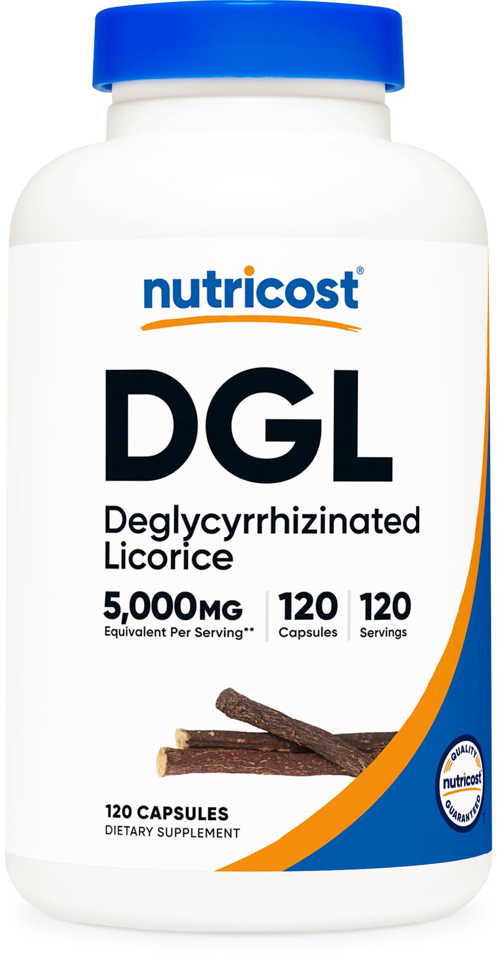 Nutricost DGL capsules bottle close-up highlighting quality and potency