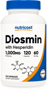 Nutricost Diosmin with Hesperidin bottle and capsules for daily wellness