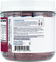 Nutricost Electrolytes Complex grape packaging for easy storage.