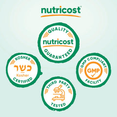 Nutricost Empty Capsules Size 1 packaging shot, showcasing bulk, plant-based capsules.