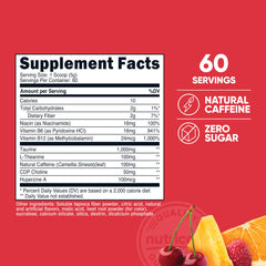 Pour Nutricost Energy Complex Fruit Punch powder into a shaker.