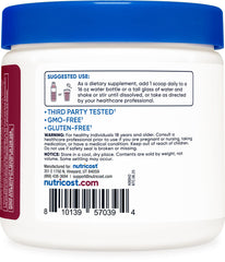 Nutricost Energy Drink Powder grape ingredient label highlights non-GMO and gluten-free.