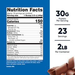 Nutricost Grass-Fed Whey Protein Isolate chocolate nutrition label for mindful ingredient choices