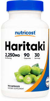 Nutricost Haritaki bottle front view for daily supplement routine