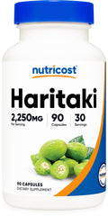 Nutricost Haritaki bottle front view for daily supplement routine