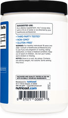 Nutricost HMB Powder pour image shows easy mixing in drinks.