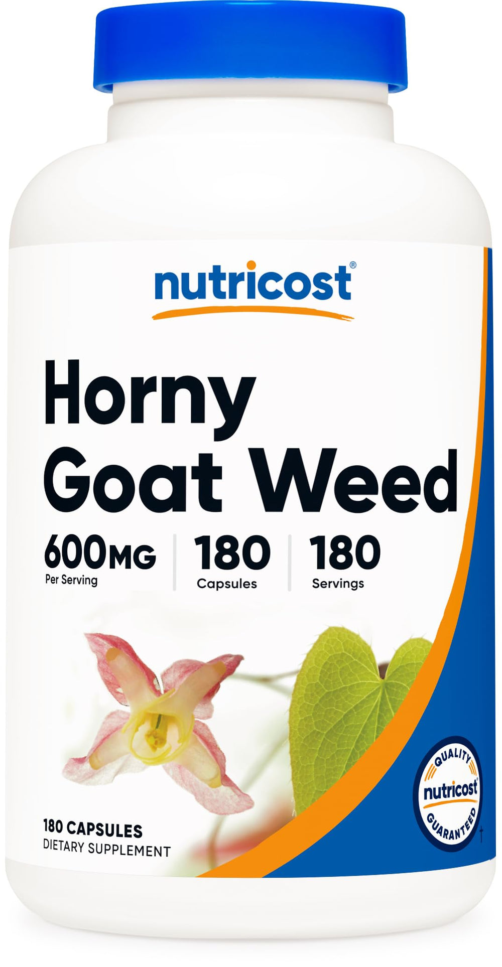Nutricost Horny Goat Weed Extract bottle with 600 mg capsules for daily use